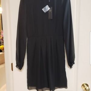 S Kim Kardashian Kollection Black Pleated Dress